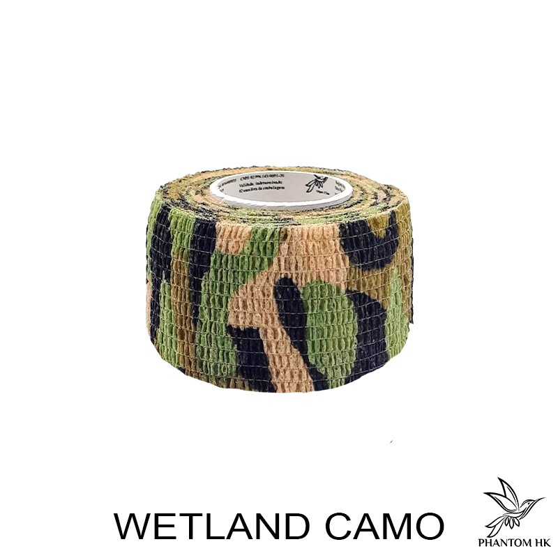 Bandagem Phantom - 2,5cm x 4,5m Esticado - Estampada - Wetland Camo