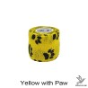 Bandagem Phantom HK - 5cm x 4,5m Esticado - Estampada - Yellow with Paw